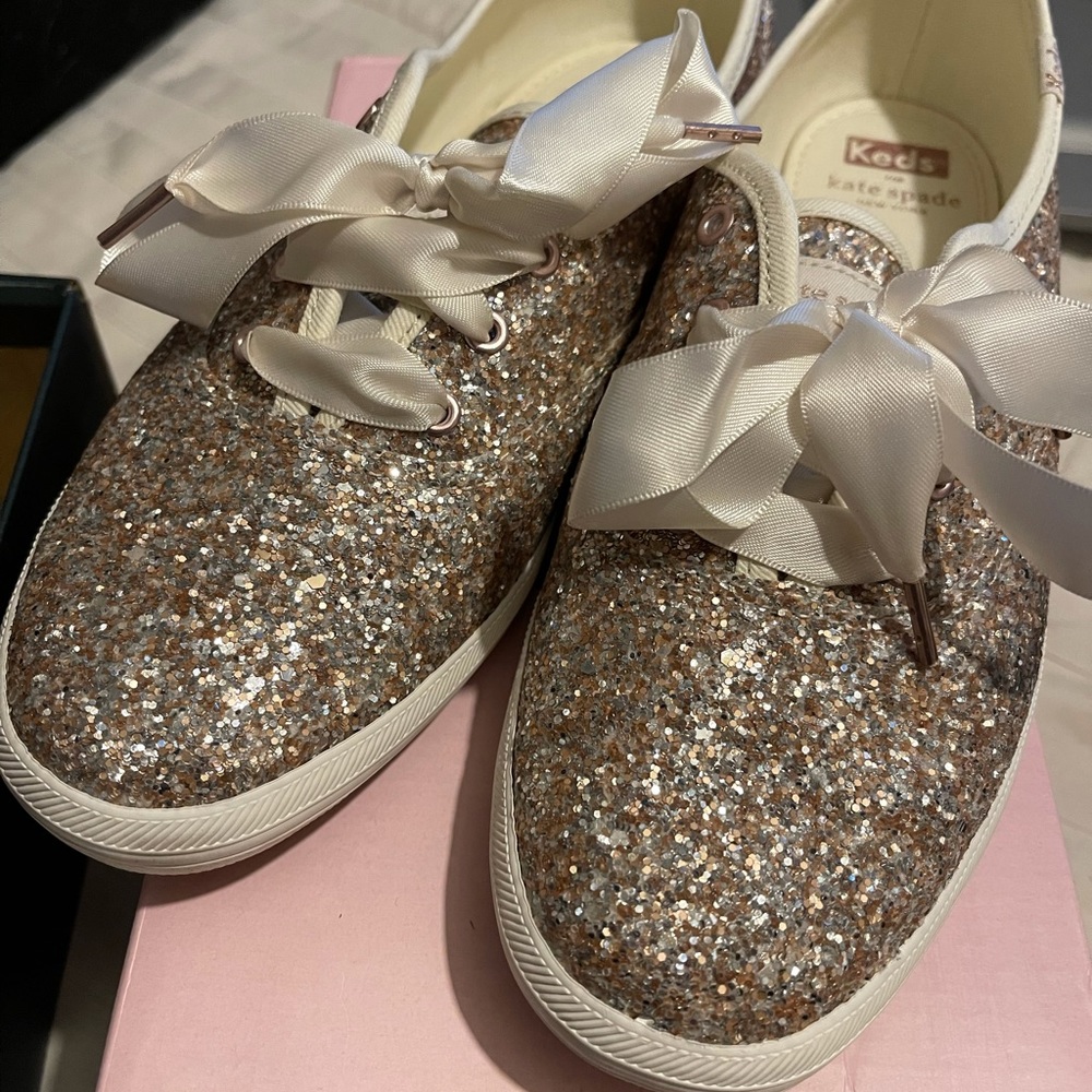 Keds x Kate spade NY Champion Glitter in rose gold
